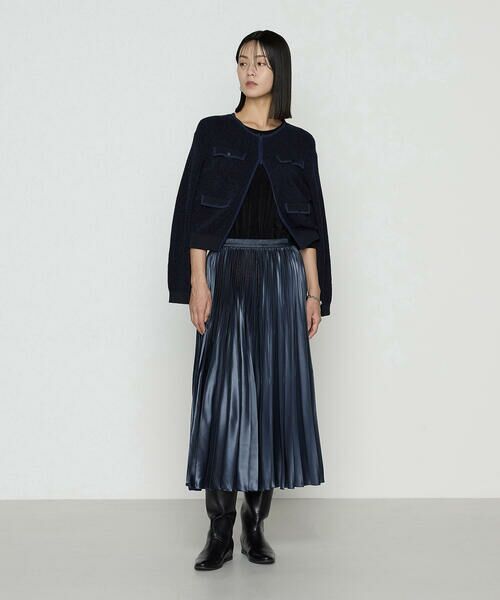 COMME CA COMFORT / コムサ・コンフォート（Lサイズ） ロング・マキシ丈スカート | 〔 TALLサイズ 〕 サテンチンツ コンビネーションプリーツスカート | 詳細8