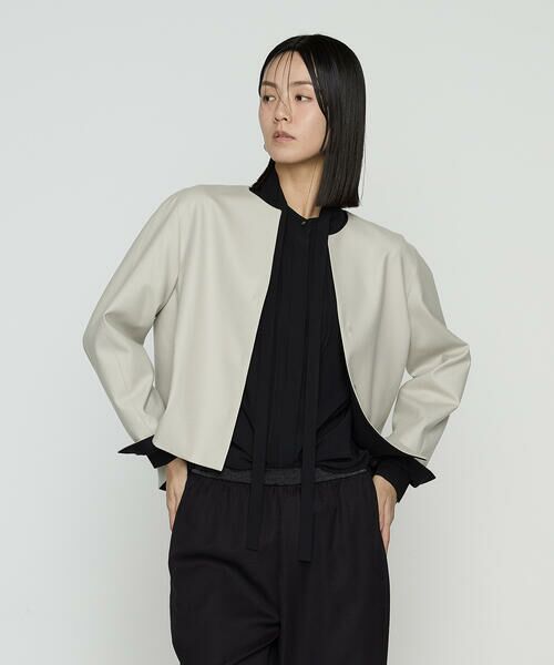 COMME CA COMFORT / コムサ・コンフォート（Lサイズ） セットアップ | 〔 TALLサイズ 〕 【セットアップ対応】ストレッチフラノノーカラージャケット | 詳細4