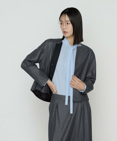 COMME CA COMFORT / コムサ・コンフォート（Lサイズ） セットアップ | 〔 TALLサイズ 〕 【セットアップ対応】ストレッチフラノノーカラージャケット | 詳細12