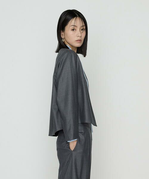 COMME CA COMFORT / コムサ・コンフォート（Lサイズ） セットアップ | 〔 TALLサイズ 〕 【セットアップ対応】ストレッチフラノノーカラージャケット | 詳細13