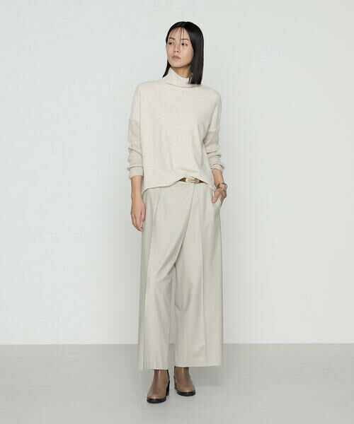 COMME CA COMFORT / コムサ・コンフォート（Lサイズ） セットアップ | 〔 TALLサイズ 〕 【セットアップ対応】ストレッチフラノ アシンメトリータックワイドパンツ | 詳細1