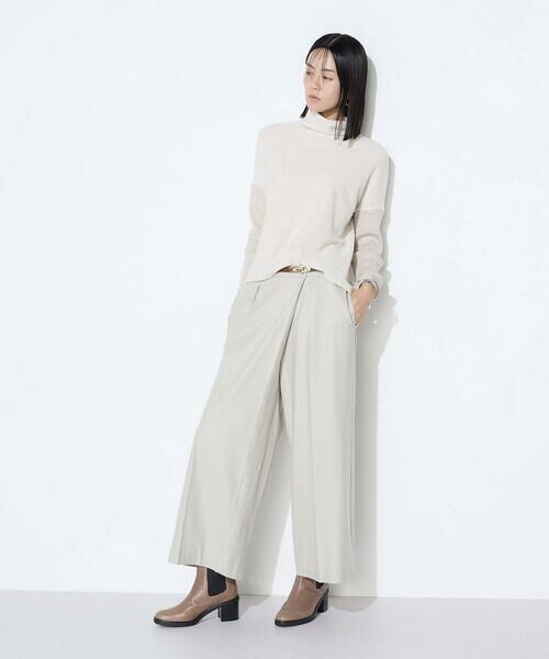 COMME CA COMFORT / コムサ・コンフォート（Lサイズ） セットアップ | 〔 TALLサイズ 〕 【セットアップ対応】ストレッチフラノ アシンメトリータックワイドパンツ | 詳細6