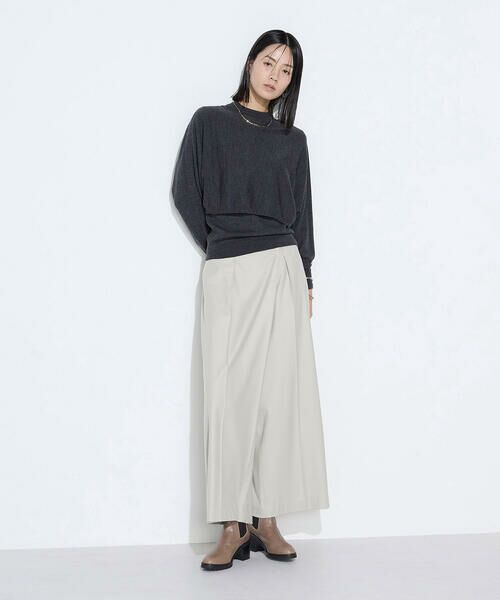 COMME CA COMFORT / コムサ・コンフォート（Lサイズ） セットアップ | 〔 TALLサイズ 〕 【セットアップ対応】ストレッチフラノ アシンメトリータックワイドパンツ | 詳細8