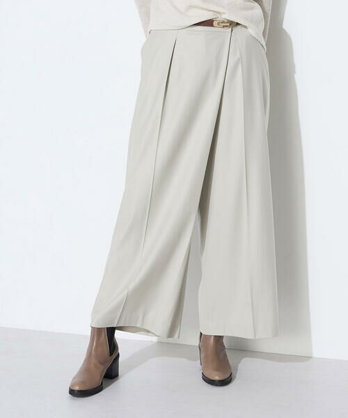 COMME CA COMFORT / コムサ・コンフォート（Lサイズ） セットアップ | 〔 TALLサイズ 〕 【セットアップ対応】ストレッチフラノ アシンメトリータックワイドパンツ | 詳細9