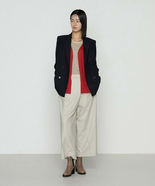 COMME CA COMFORT / コムサ・コンフォート（Lサイズ） セットアップ | 〔 TALLサイズ 〕 【セットアップ対応】ストレッチフラノ アシンメトリータックワイドパンツ | 詳細3