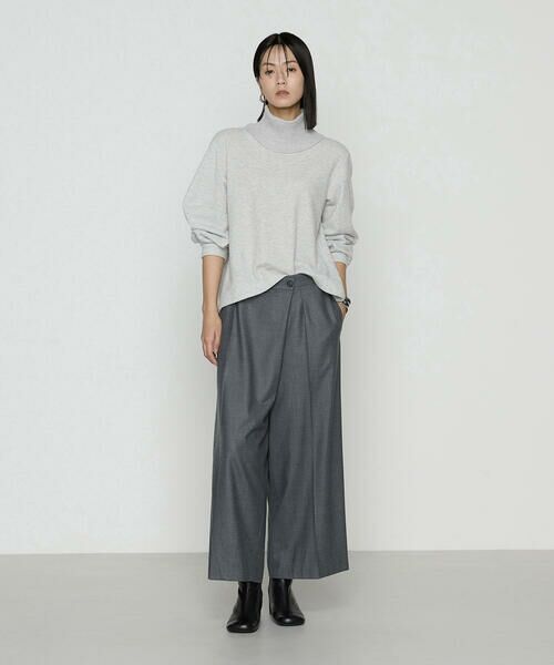 COMME CA COMFORT / コムサ・コンフォート（Lサイズ） セットアップ | 〔 TALLサイズ 〕 【セットアップ対応】ストレッチフラノ アシンメトリータックワイドパンツ | 詳細15