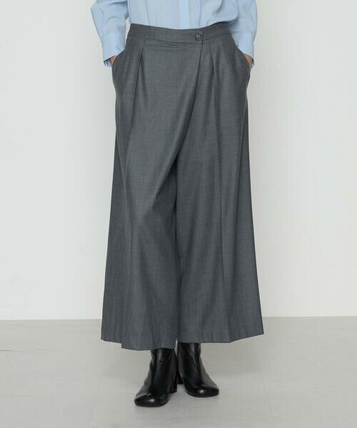 COMME CA COMFORT / コムサ・コンフォート（Lサイズ） セットアップ | 〔 TALLサイズ 〕 【セットアップ対応】ストレッチフラノ アシンメトリータックワイドパンツ | 詳細16