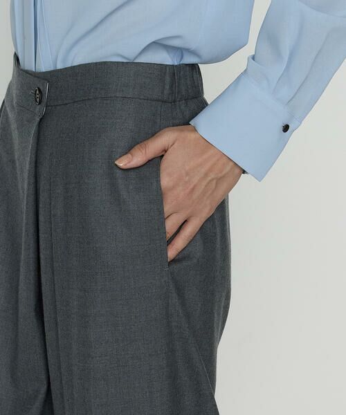 COMME CA COMFORT / コムサ・コンフォート（Lサイズ） セットアップ | 〔 TALLサイズ 〕 【セットアップ対応】ストレッチフラノ アシンメトリータックワイドパンツ | 詳細22