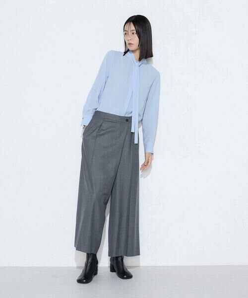 COMME CA COMFORT / コムサ・コンフォート（Lサイズ） セットアップ | 〔 TALLサイズ 〕 【セットアップ対応】ストレッチフラノ アシンメトリータックワイドパンツ | 詳細25