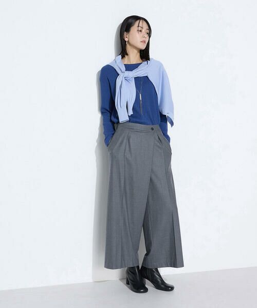 COMME CA COMFORT / コムサ・コンフォート（Lサイズ） セットアップ | 〔 TALLサイズ 〕 【セットアップ対応】ストレッチフラノ アシンメトリータックワイドパンツ | 詳細30