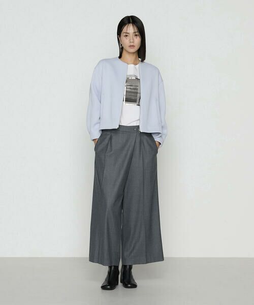 COMME CA COMFORT / コムサ・コンフォート（Lサイズ） セットアップ | 〔 TALLサイズ 〕 【セットアップ対応】ストレッチフラノ アシンメトリータックワイドパンツ | 詳細13