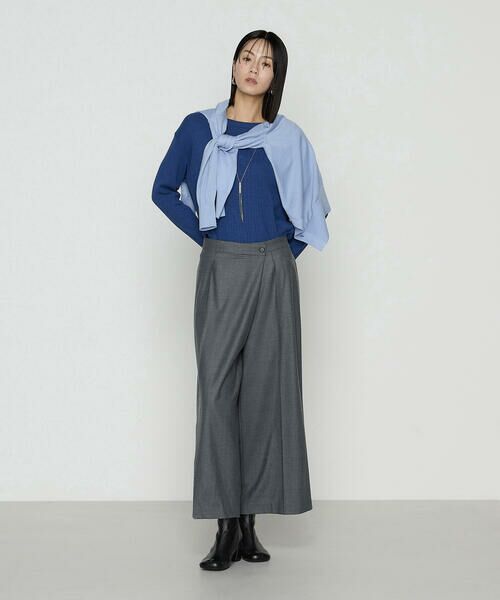 COMME CA COMFORT / コムサ・コンフォート（Lサイズ） セットアップ | 〔 TALLサイズ 〕 【セットアップ対応】ストレッチフラノ アシンメトリータックワイドパンツ | 詳細14