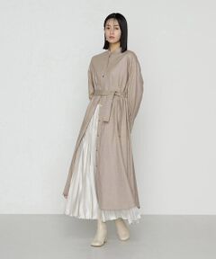 COMME CA COMFORT / コムサ・コンフォート（Lサイズ） ロング・マキシ丈ワンピース | 〔 TALLサイズ 〕 ストレッチウールサキソニー ドレス