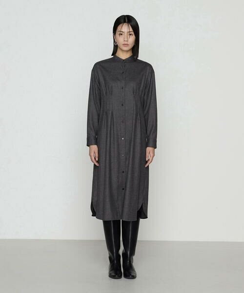 COMME CA COMFORT / コムサ・コンフォート（Lサイズ） ロング・マキシ丈ワンピース | 〔 TALLサイズ 〕 ストレッチウールサキソニー ドレス | 詳細8