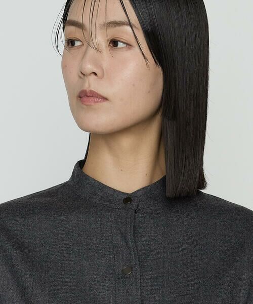 COMME CA COMFORT / コムサ・コンフォート（Lサイズ） ロング・マキシ丈ワンピース | 〔 TALLサイズ 〕 ストレッチウールサキソニー ドレス | 詳細9