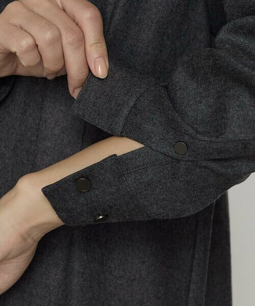 COMME CA COMFORT / コムサ・コンフォート（Lサイズ） ロング・マキシ丈ワンピース | 〔 TALLサイズ 〕 ストレッチウールサキソニー ドレス | 詳細11