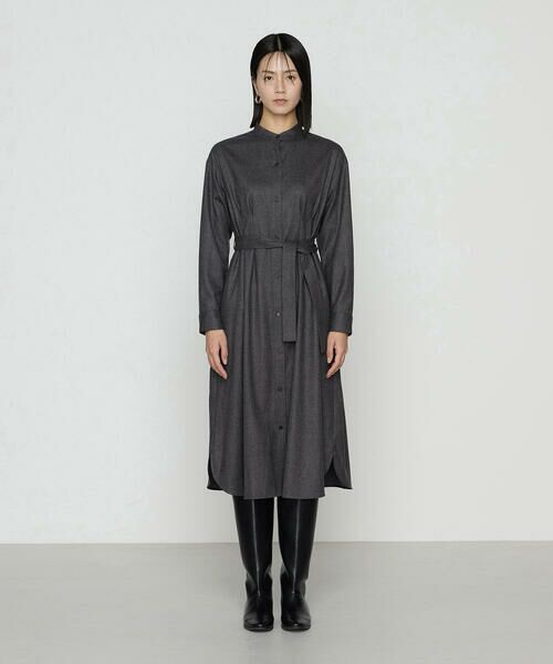 COMME CA COMFORT / コムサ・コンフォート（Lサイズ） ロング・マキシ丈ワンピース | 〔 TALLサイズ 〕 ストレッチウールサキソニー ドレス | 詳細5
