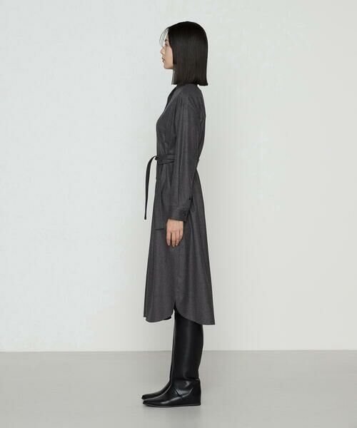 COMME CA COMFORT / コムサ・コンフォート（Lサイズ） ロング・マキシ丈ワンピース | 〔 TALLサイズ 〕 ストレッチウールサキソニー ドレス | 詳細6