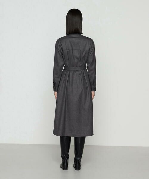 COMME CA COMFORT / コムサ・コンフォート（Lサイズ） ロング・マキシ丈ワンピース | 〔 TALLサイズ 〕 ストレッチウールサキソニー ドレス | 詳細7