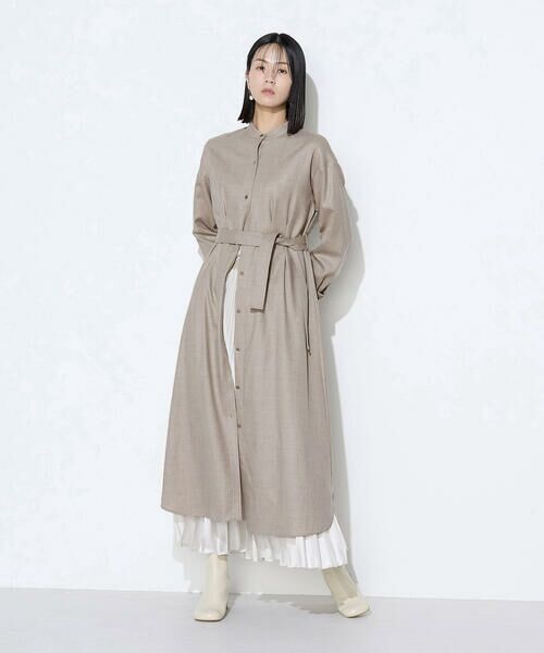 COMME CA COMFORT / コムサ・コンフォート（Lサイズ） ロング・マキシ丈ワンピース | 〔 TALLサイズ 〕 ストレッチウールサキソニー ドレス | 詳細23