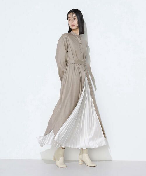 COMME CA COMFORT / コムサ・コンフォート（Lサイズ） ロング・マキシ丈ワンピース | 〔 TALLサイズ 〕 ストレッチウールサキソニー ドレス | 詳細26