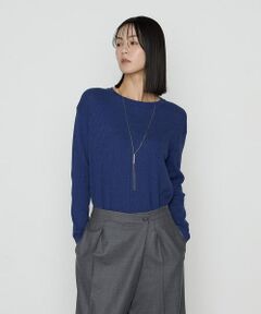 COMME CA COMFORT / コムサ・コンフォート（Lサイズ） ニット・セーター | 〔 TALLサイズ 〕 シルクコットン ベーシックニットプルオーバー