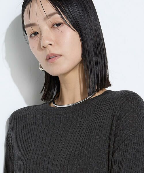 COMME CA COMFORT / コムサ・コンフォート（Lサイズ） ニット・セーター | 〔 TALLサイズ 〕 シルクコットン ベーシックニットプルオーバー | 詳細15