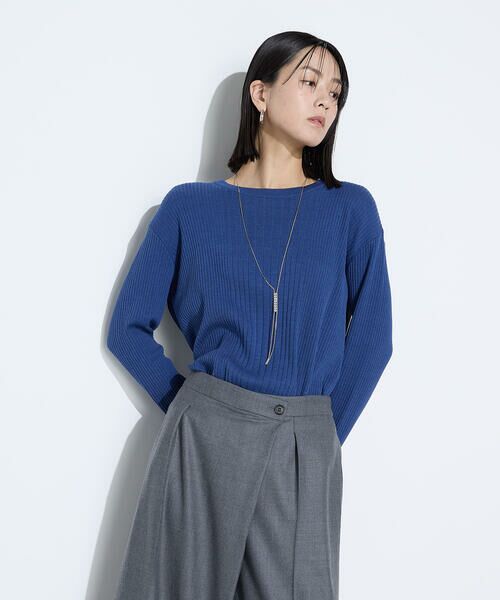 COMME CA COMFORT / コムサ・コンフォート（Lサイズ） ニット・セーター | 〔 TALLサイズ 〕 シルクコットン ベーシックニットプルオーバー | 詳細24