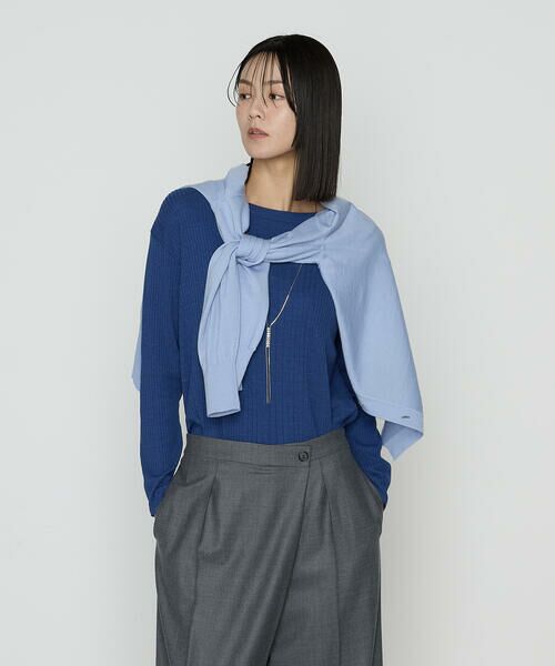 COMME CA COMFORT / コムサ・コンフォート（Lサイズ） ニット・セーター | 〔 TALLサイズ 〕 シルクコットン ベーシックニットプルオーバー | 詳細17