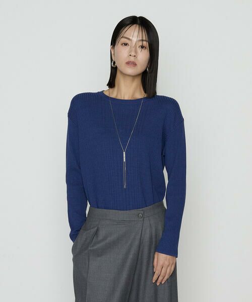 COMME CA COMFORT / コムサ・コンフォート（Lサイズ） ニット・セーター | 〔 TALLサイズ 〕 シルクコットン ベーシックニットプルオーバー | 詳細18