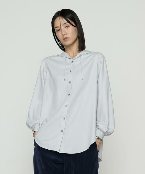 COMME CA COMFORT / コムサ・コンフォート（Lサイズ） シャツ・ブラウス | 〔 +サイズ 〕 マイクロスパン フード付きブラウス | 詳細6