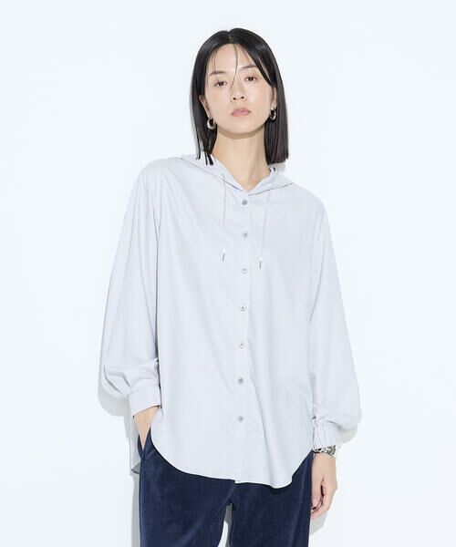 COMME CA COMFORT / コムサ・コンフォート（Lサイズ） シャツ・ブラウス | 〔 +サイズ 〕 マイクロスパン フード付きブラウス | 詳細16