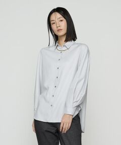 COMME CA COMFORT / コムサ・コンフォート（Lサイズ） シャツ・ブラウス | 〔 +サイズ 〕 マイクロスパン タックボリューム袖のブラウス