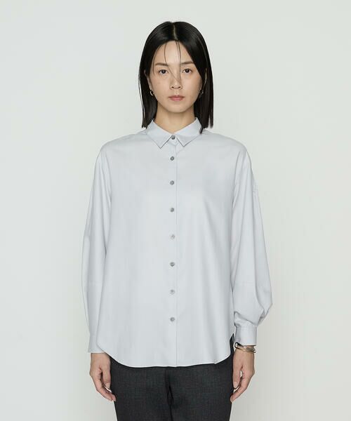 COMME CA COMFORT / コムサ・コンフォート（Lサイズ） シャツ・ブラウス | 〔 +サイズ 〕 マイクロスパン タックボリューム袖のブラウス | 詳細8