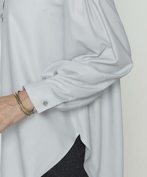 COMME CA COMFORT / コムサ・コンフォート（Lサイズ） シャツ・ブラウス | 〔 +サイズ 〕 マイクロスパン タックボリューム袖のブラウス | 詳細12