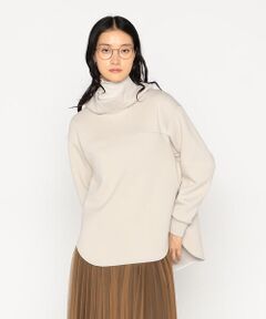 COMME CA COMFORT / コムサ・コンフォート（Lサイズ） カットソー | 〔 +サイズ 〕 レーヨンミックスダンボール フーディプルオーバー