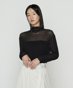 COMME CA COMFORT / コムサ・コンフォート（Lサイズ） カットソー | 〔 +サイズ 〕 シアーテレコ スキントップス