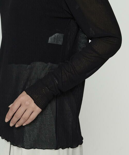 COMME CA COMFORT / コムサ・コンフォート（Lサイズ） カットソー | 〔 +サイズ 〕 シアーテレコ スキントップス | 詳細13