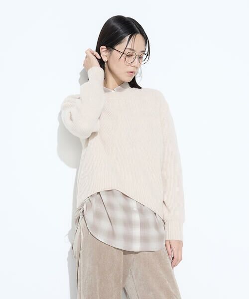 COMME CA COMFORT / コムサ・コンフォート（Lサイズ） ニット・セーター | 〔 +サイズ 〕 ウールタムヤーン  マシュマロニット | 詳細19