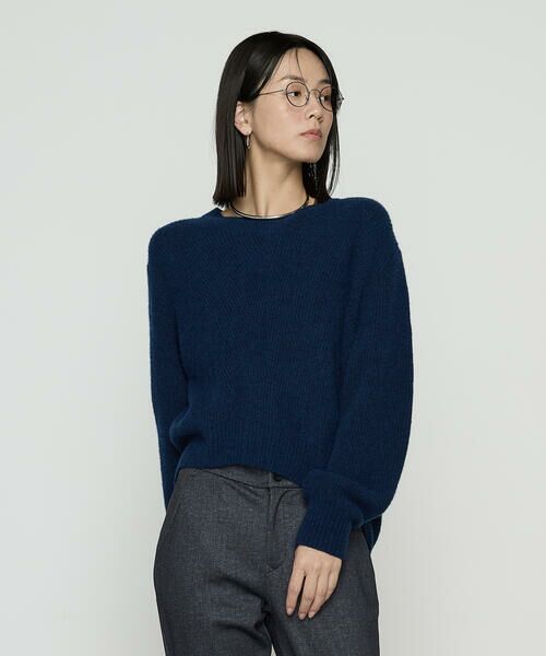 COMME CA COMFORT/コムサ・コンフォート(Lサイズ) 〔 +サイズ 〕 ウールタムヤーン マシュマロニット 09:ネイビー 15号 COMME CA COMFORT/コムサ・コンフォート(Lサイズ) 〔 +サイズ 〕 ウールタムヤーン マシュマロニット 09:ネイビー 15号