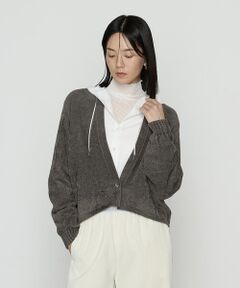 COMME CA COMFORT / コムサ・コンフォート（Lサイズ） カーディガン・ボレロ | 〔 +サイズ 〕 ストレッチモール マシュマロニットショートカーディガン