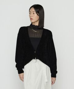 COMME CA COMFORT / コムサ・コンフォート（Lサイズ） カーディガン・ボレロ | 〔 +サイズ 〕 ストレッチモール マシュマロニットショートカーディガン