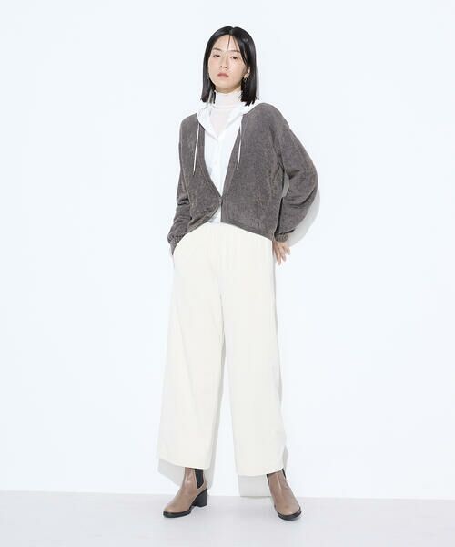 COMME CA COMFORT / コムサ・コンフォート（Lサイズ） カーディガン・ボレロ | 〔 +サイズ 〕 ストレッチモール マシュマロニットショートカーディガン | 詳細9