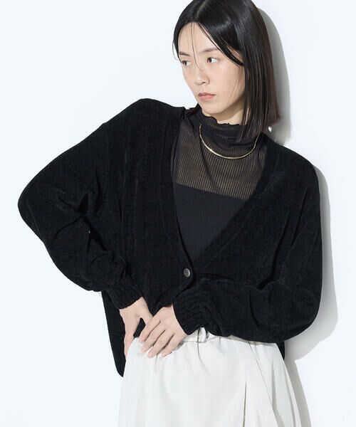 COMME CA COMFORT / コムサ・コンフォート（Lサイズ） カーディガン・ボレロ | 〔 +サイズ 〕 ストレッチモール マシュマロニットショートカーディガン | 詳細18