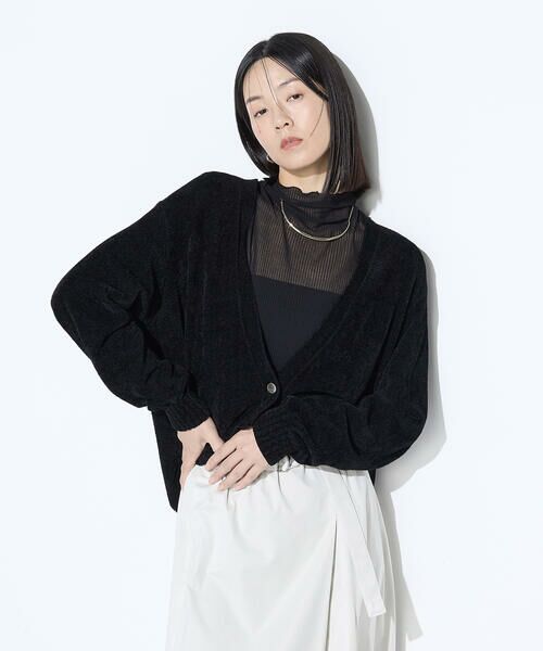 COMME CA COMFORT / コムサ・コンフォート（Lサイズ） カーディガン・ボレロ | 〔 +サイズ 〕 ストレッチモール マシュマロニットショートカーディガン | 詳細19