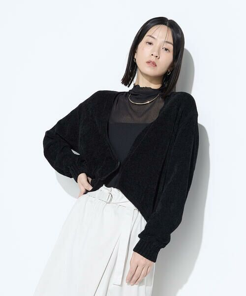 COMME CA COMFORT / コムサ・コンフォート（Lサイズ） カーディガン・ボレロ | 〔 +サイズ 〕 ストレッチモール マシュマロニットショートカーディガン | 詳細20