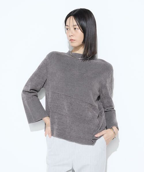 COMME CA COMFORT / コムサ・コンフォート（Lサイズ） ニット・セーター | 〔 +サイズ 〕 ストレッチモール マシュマロニットミラノリブセーター | 詳細11