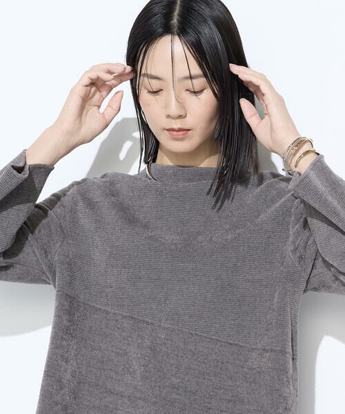 COMME CA COMFORT / コムサ・コンフォート（Lサイズ） ニット・セーター | 〔 +サイズ 〕 ストレッチモール マシュマロニットミラノリブセーター | 詳細12