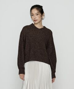 COMME CA COMFORT / コムサ・コンフォート（Lサイズ） ニット・セーター | 〔 TALLサイズ 〕 和紙ブークレー Vネックプルオーバー