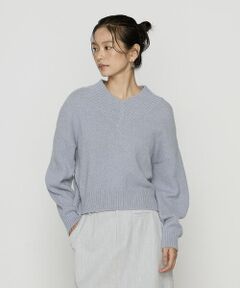 COMME CA COMFORT / コムサ・コンフォート（Lサイズ） ニット・セーター | 〔 TALLサイズ 〕 和紙ブークレー Vネックプルオーバー